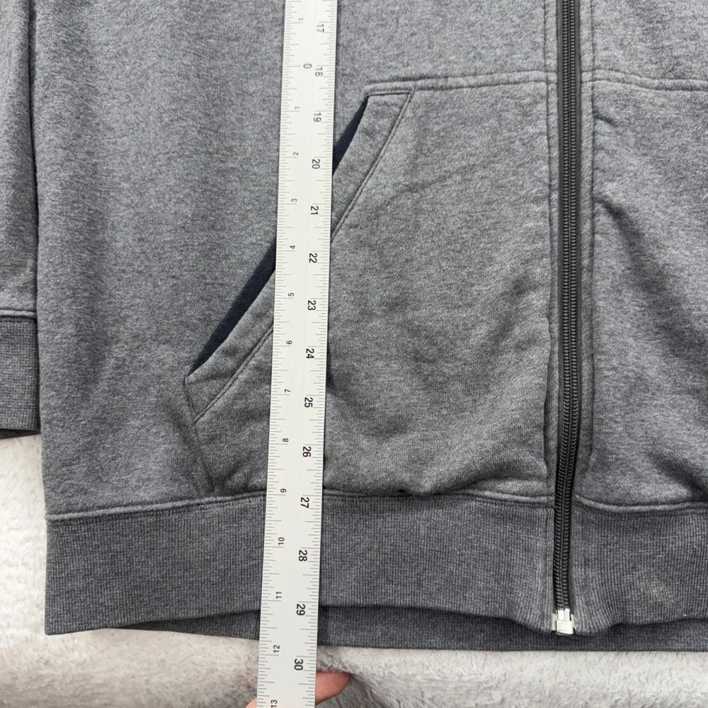 Nike‎ Sportswear Mens XL Full Zip Hoodie Gray Navy Blue Swoosh Fleece RN58323